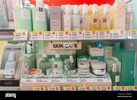 Seoul, South Korea, Beauty products on display at store Stock Photo - Alamy