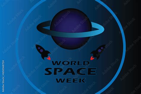 World Space Week.Banner,Poster Design Template for World Space Week ...