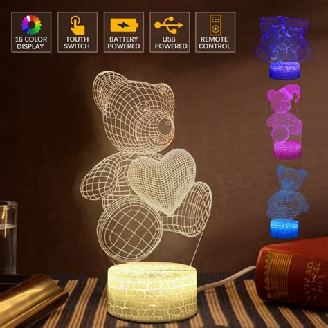 Jual Lampu Tidur Hias Led D Bear Kamar Tidur Aesthetic Lampu Malam Rgb