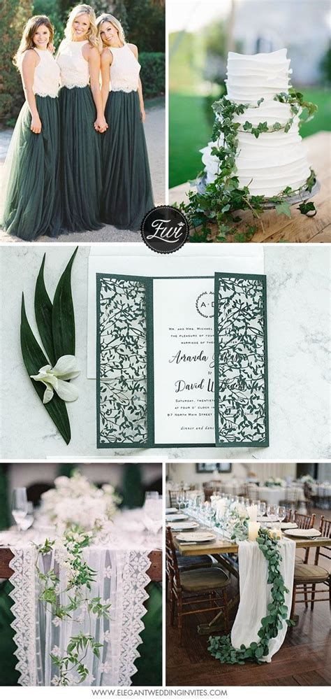 Green And White Wedding Color Palettes