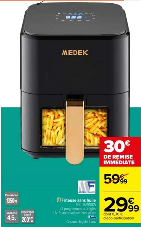 Friteuse Sans Huile Air Fryer Medek L Dealabs