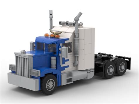 Lego Moc Us Semi Truck Revised 100 Followers Special By Brickhead 07 Rebrickable Build