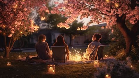 Premium Photo Two People Sitting At Table In Front Of Tree Outdoors