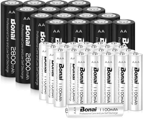 Amazon Bonai Aaa Rechargeable Batteries Mah Triple A Ni Mh