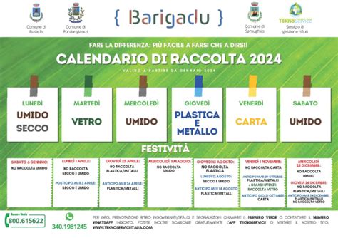 Calendario Raccolta Rifiuti Solidi Urbani Comune Di Samugheo