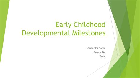 Solution Developmental Milestones Presentation Studypool