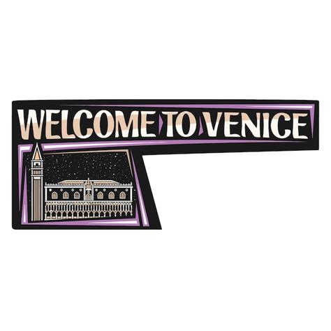 Premium Vector | Venice skyline landmark flag sticker emblem badge ...