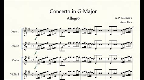 Telemann Violin Concerto In G Major Twv 51 G8 Youtube