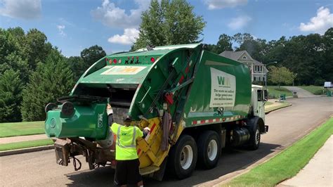 Waste Management Mack Mr Mcneilus Rear Load Garbage Truck Youtube