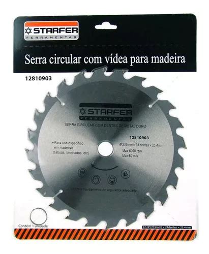 Serra Circular Widea 235mm X 24 Dentes Starfer 12810903 MercadoLivre