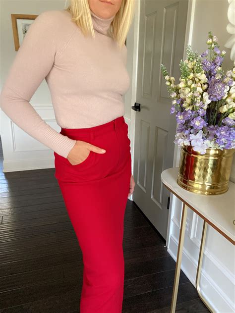 Womens Vintage Red Wool Pencil Skirt Etsy