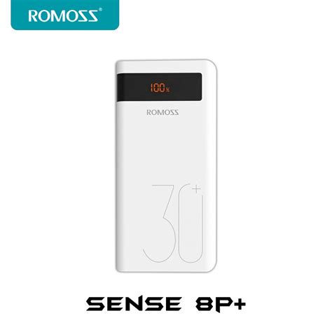 ORIGINAL ROMOSS Sense 8P Plus 30000mAh 18W Fast Charging PowerBank ...