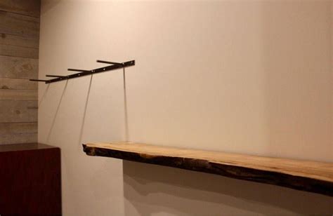 Maple Live Edge Floating Shelf Bracket And Hardware Included Floating Wood Shelves Mantel Handmade