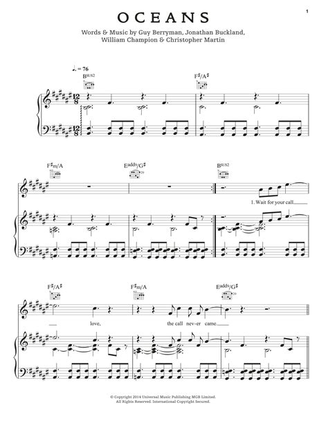 Oceans | Sheet Music Direct