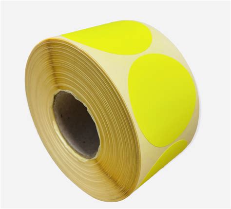 Etiketten Rond Mm Fluor Geel Mt Papier