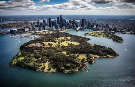 Premium Photo | Aerial view of skyline of sydney city