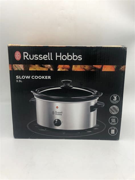 Russell Hobbs 23200 3 5L Slow Cooker 4 Portions 3 Heat Settings 160w