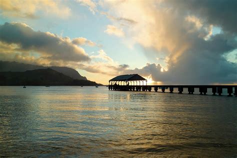 Hanalei Bay Sunset In Hawaii by Jonathansloane