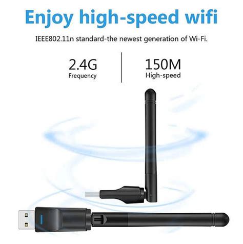 Купить Wifi адаптер для ПК T2 вай фай адаптер USB черный, цена 124 ...