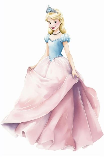 Premium Ai Image Cinderella Is A Beautiful Princess In A Pink Dress