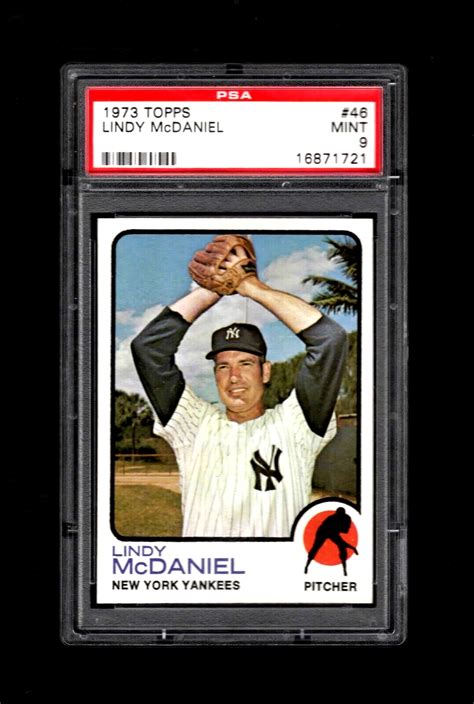 1973 Topps 46 LINDY McDANIEL New York Yankees PSA 9 MINT EBay