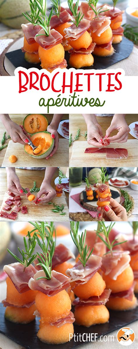 Brochettes Ap Ritives Melon Jambon Romarin Recette Ptitchef