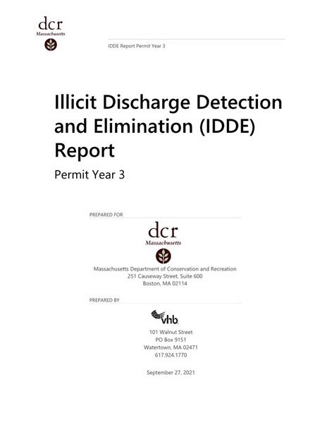 PDF Illicit Discharge Detection And Elimination IDDE Report