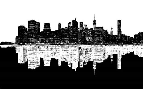 1300 Manhattan Skyline Black White Fotografías De Stock Fotos E