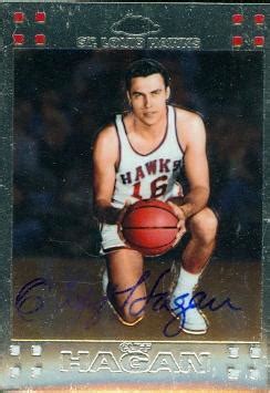 Cliff Hagan autographed Basketball Card (St. Louis Hawks) 2008 Topps Chrome #62