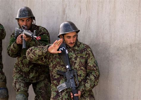 Afghan National Army Soldiers Train For Military Operations Nara