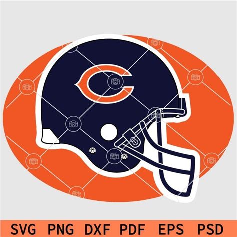 Chicago Bears Helmet svg, Chicago Bears Football SVG, The Bears SVG ...