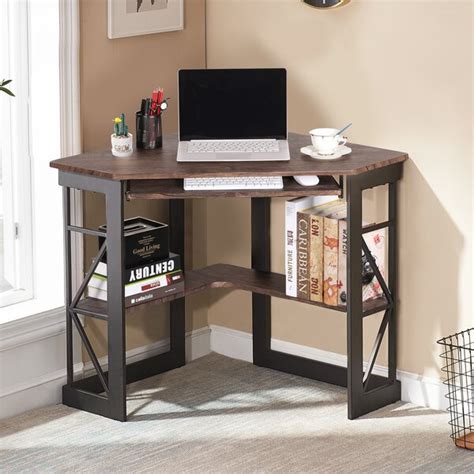 Corner Desk With Keyboard Tray | Wayfair