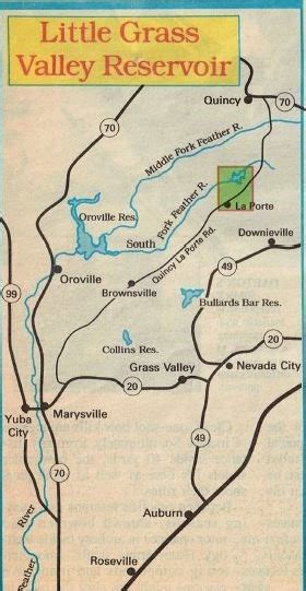 April 2020 California Fishing Little Grass Valley Fishing Map and ...