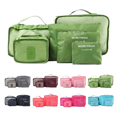 Aminojy 6 Set Compression Packing Cubes, Travel Luggage Organizer Bags