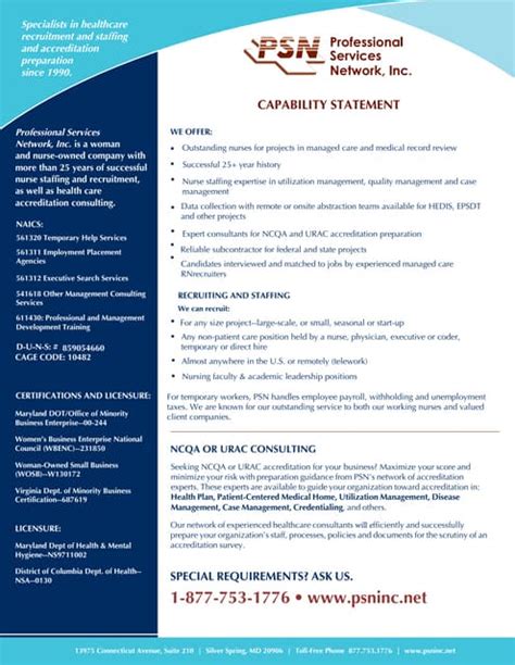 Capability Statement Pdf Free Download