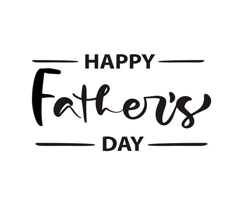 Happy Father s Day lettering black vector calligraphy text. Modern ...