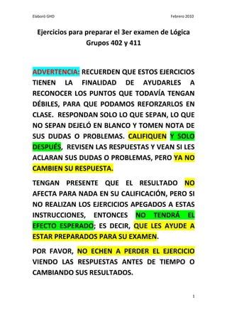 E Prepa Cursos L Gica Ejercicios Para Tercer Examen Y