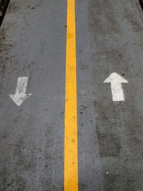 Arrow Signs As Road Markings Stock Photo Image Of Pointer Signs