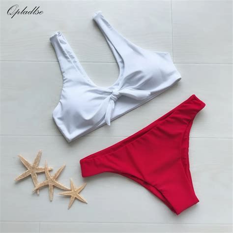 Swimsuit Women Bikini 2019 Bather Knotted Swimwear Bikinis Sexy Bathing