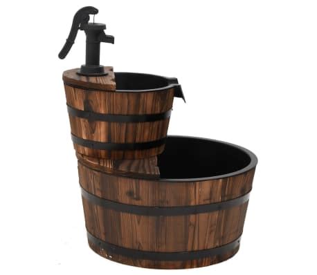 vidaXL Fontaine à eau avec pompe 44 5x44 5x58 cm Bois de sapin massif