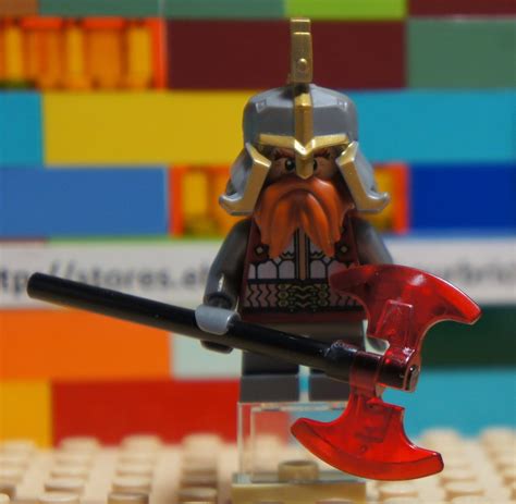 Lego Lor107 Lotr The Hobbit Lord Of The Rings Dain Ironfoot Minifigure Axe ~