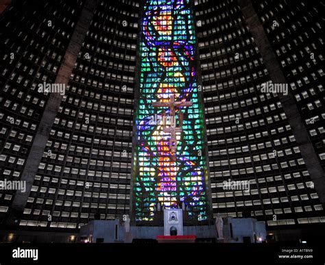 Metropolitan Cathedral Catedral Metropolitana interior, huge stained ...