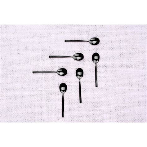 Lot de 6 petites cuillères en inox noir Nude Maisons du Monde