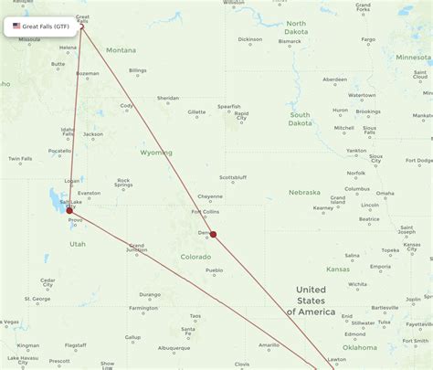 All Flight Routes From Dallas To Great Falls DFW To GTF Flight Routes