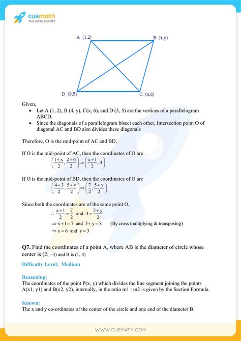 NCERT Solutions Class 10 Maths Chapter 7 Coordinate Geometry