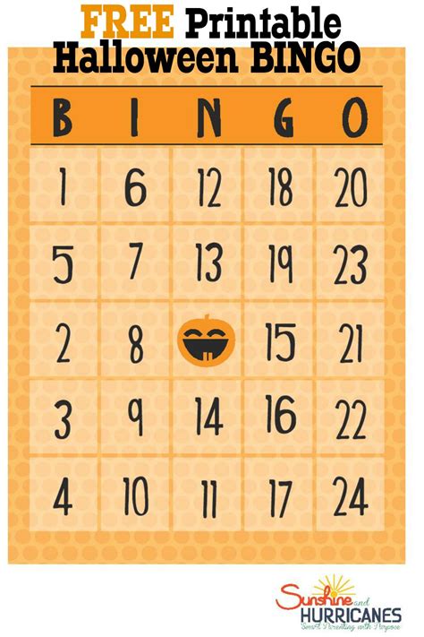 Free Printable Halloween Bingo Game