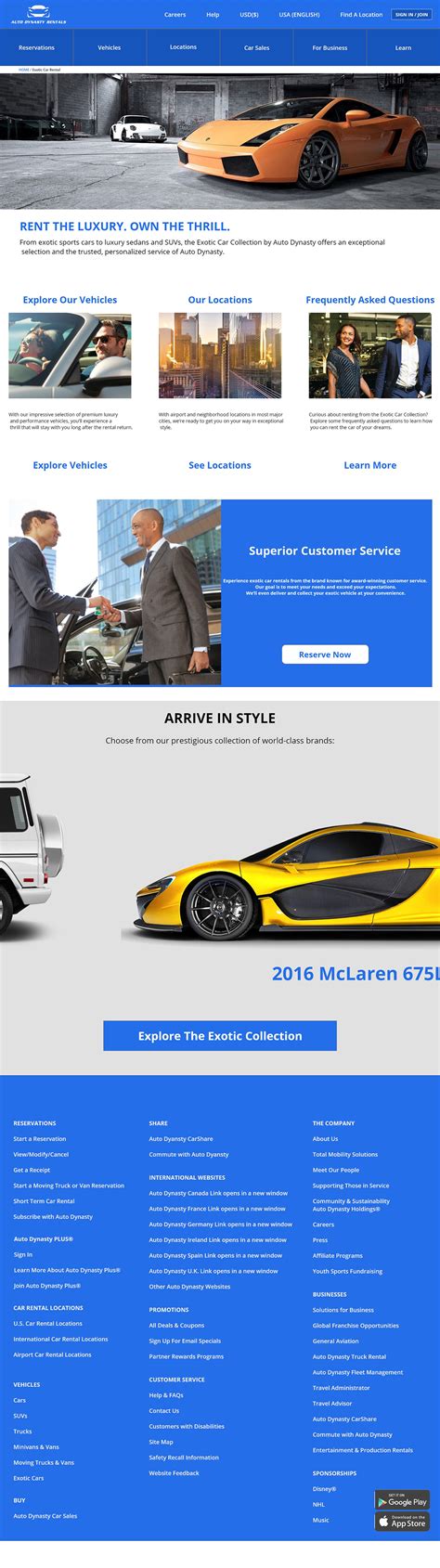 Auto Dynasty Website on Behance