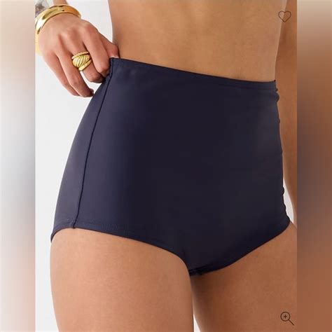 J Crew Swim Nwt Jcrew Retro Highrise Bikini Bottom In Black Poshmark