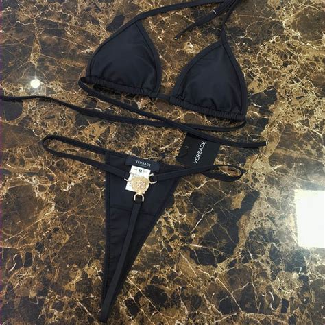 Medusa Charm Thong Bikini Set Versace Bikini
