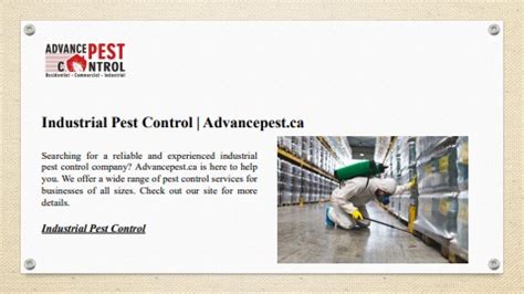 Industrial Pest Control Advancepest Ca